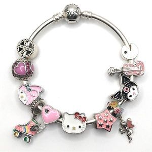Authentic Pandora Bangle with All 925 Charms